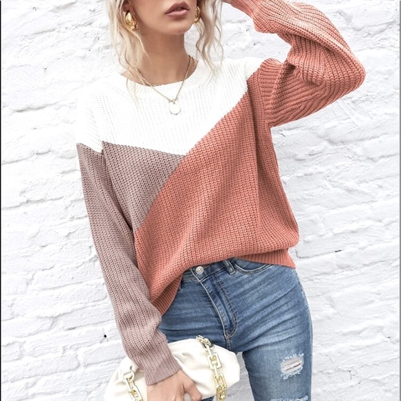 ColorBlock Drop Shoulder Sweater - Picture 3 of 3
